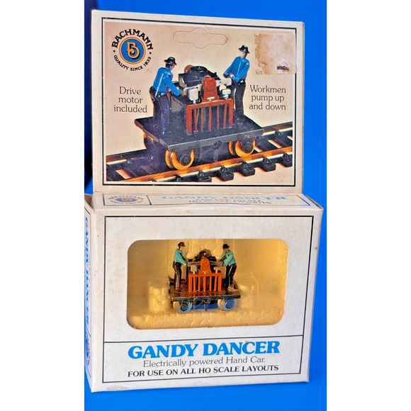 Bachmann HO Scale Powered Gandy Dancer Handcar No. 46-1202 Original Box - Picture 2 of 11
